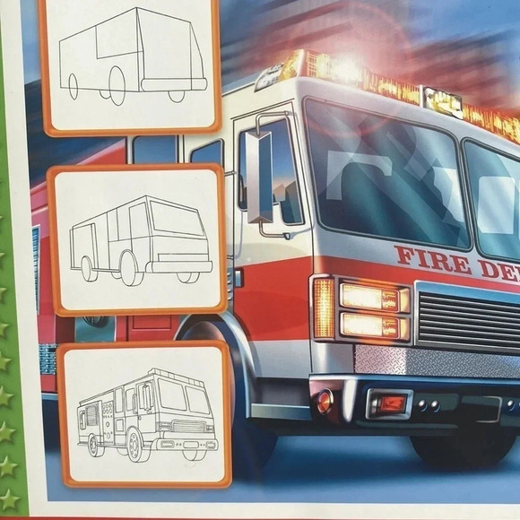 Animal Drawing books dinosaurs sea creatures dogs puppies, cars, trucks set of 4 - Picture 4 of 7